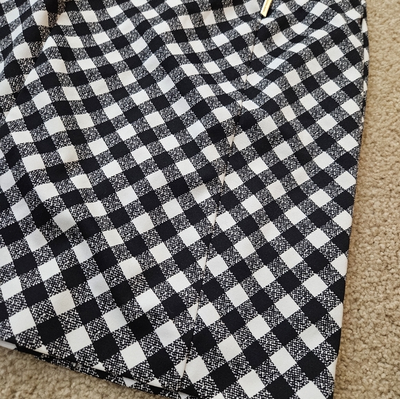 MICHAEL Michael Kors Black and White Checkered Women's Skirt Size 6 Six - Picture 4 of 16